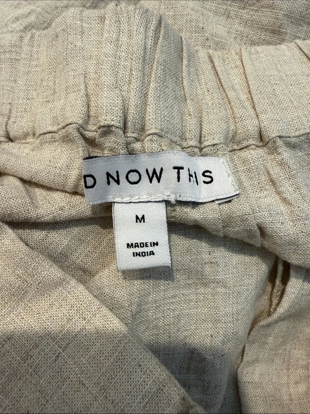 AND NOW THIS linen blend cargo pants